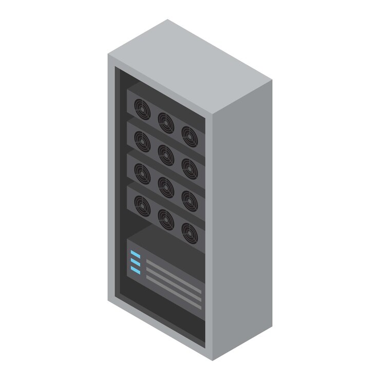 Vector server icon isometric illustration of server vector icon for web