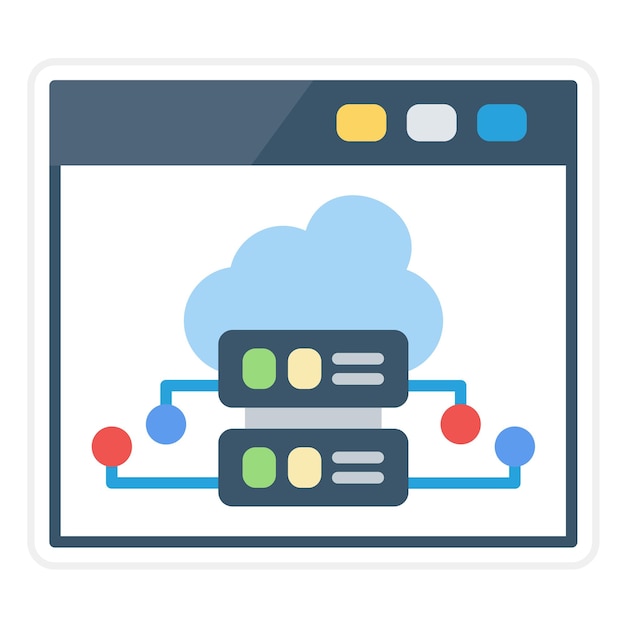 サーバーアイコンのベクトルイメージ - seoとsemに使用できます