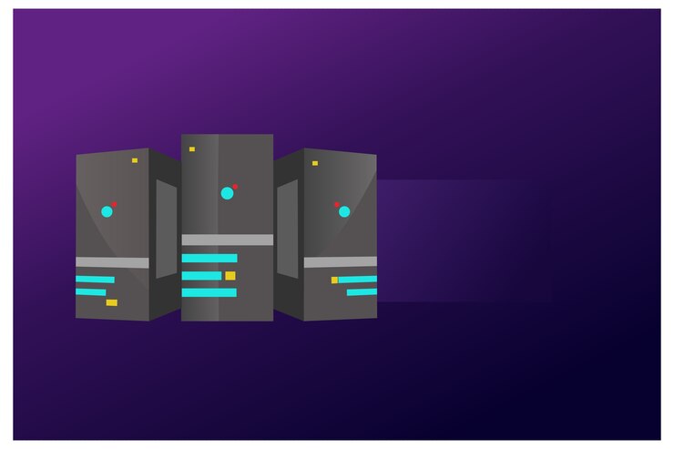 Vector server illustration