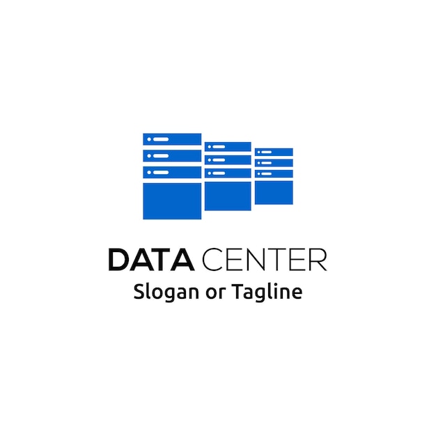 Vettore modello di progettazione del logo del server concetto del logo big data simbolo del data center icona del server