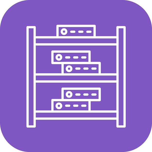 Server Rack icoon vector afbeelding Kan worden gebruikt voor Web Hosting