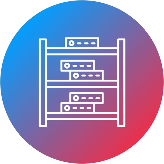 Vector server rack icoon vector afbeelding kan worden gebruikt voor web hosting