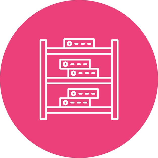Server Rack icoon vector afbeelding Kan worden gebruikt voor Web Hosting
