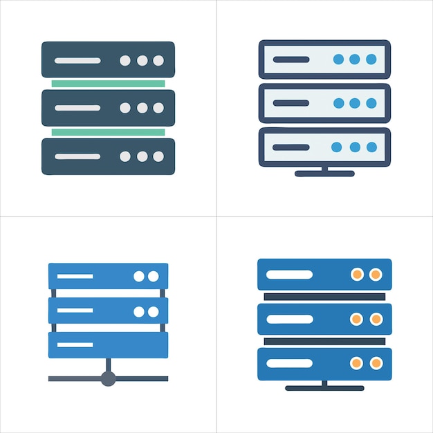 Server Rack vector illustratie set