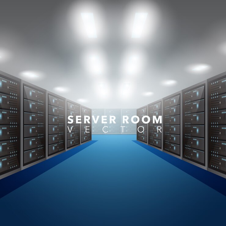 Vector server room background