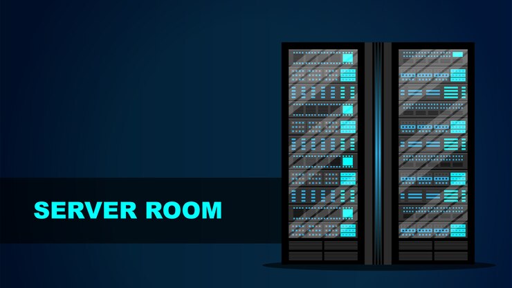 Vector server room concept