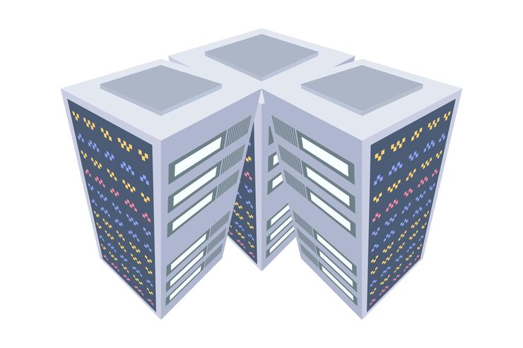 Vector 서버 룸 데이터베이스 시스템 서버 랙 데이터 보호 인터넷 보안 개념 데이터 센터 아이콘 클라우드 스토리지 클라우드 컴퓨팅 컴퓨터 서버 호스팅 아이콘 컴퓨터 네트워크 보안 및 보호