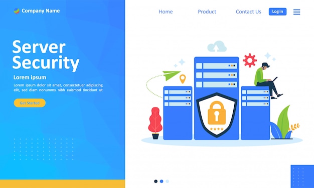 Server Security system for web landing page