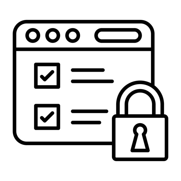 Server Security Vector Illustration Style