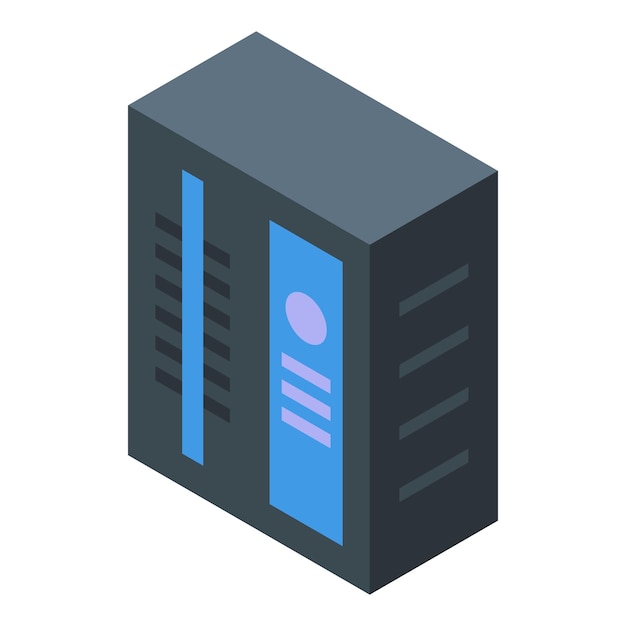 Server van een datacentrum dat cloudcomputingdiensten biedt isometrische weergave