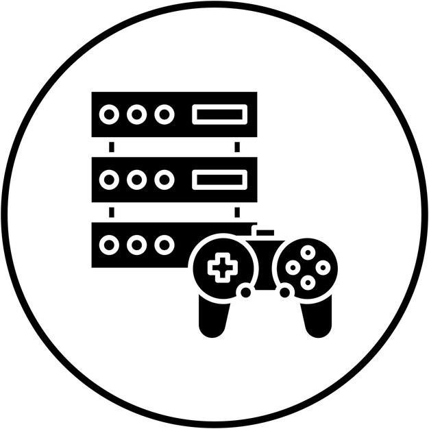 サーバーベクトルアイコンをオンラインゲームアイコンセットに使用できます
