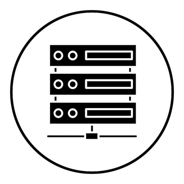 Икона векторного сервера может использоваться для SEO и SEM