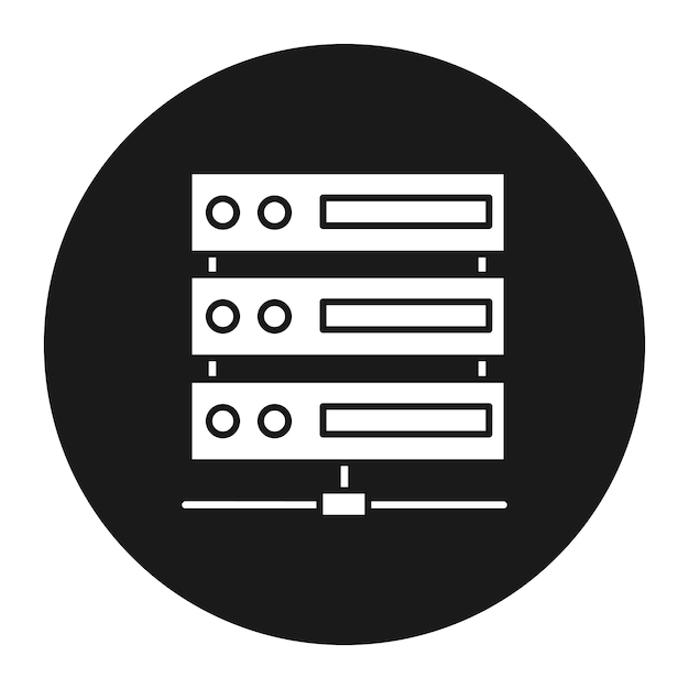 サーバー ベクトル アイコンは SEO と SEM アイコンセットに使用できます