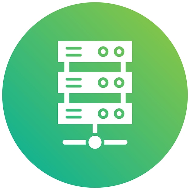 Server Vector Icon Ontwerp Illustratie
