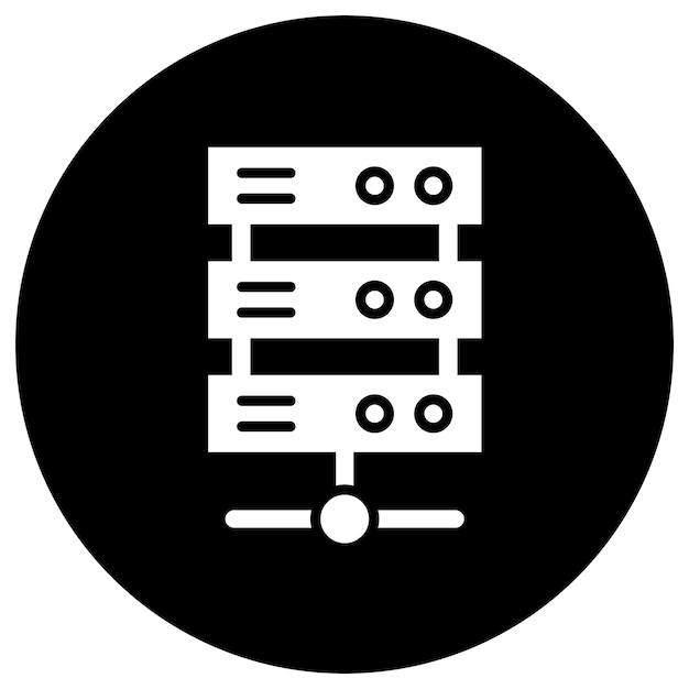 Server Vector Icon Ontwerp Illustratie