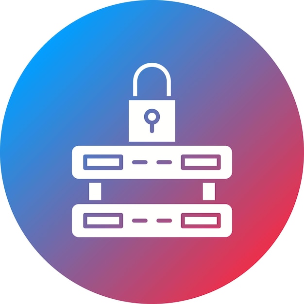 Server vergrendelde icoon vector afbeelding Kan worden gebruikt voor Cyber Security