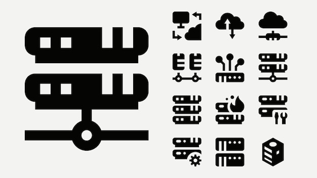 Servers Line Icons