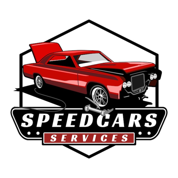 Service auto ontwerp illustratie logo vector