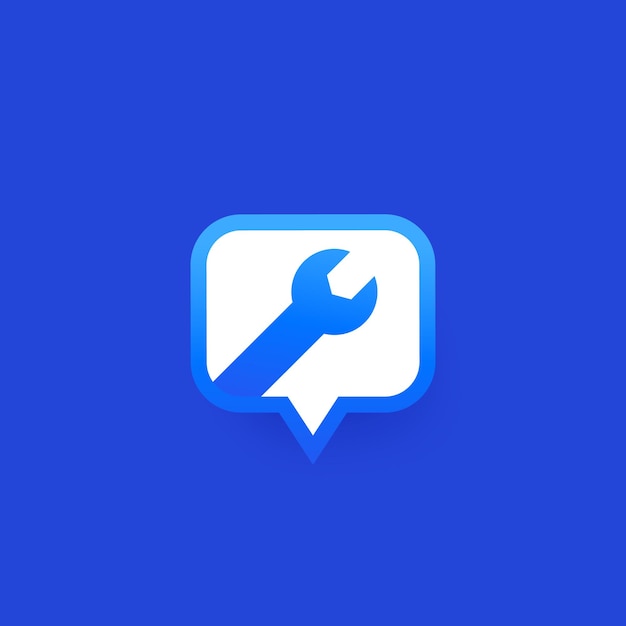 Service chat support bubble icon design