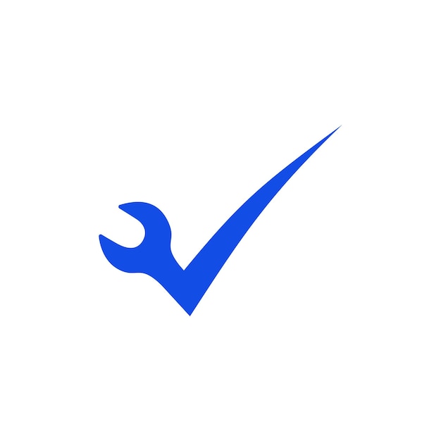 Service check moersleutel logo vector pictogram illustratie