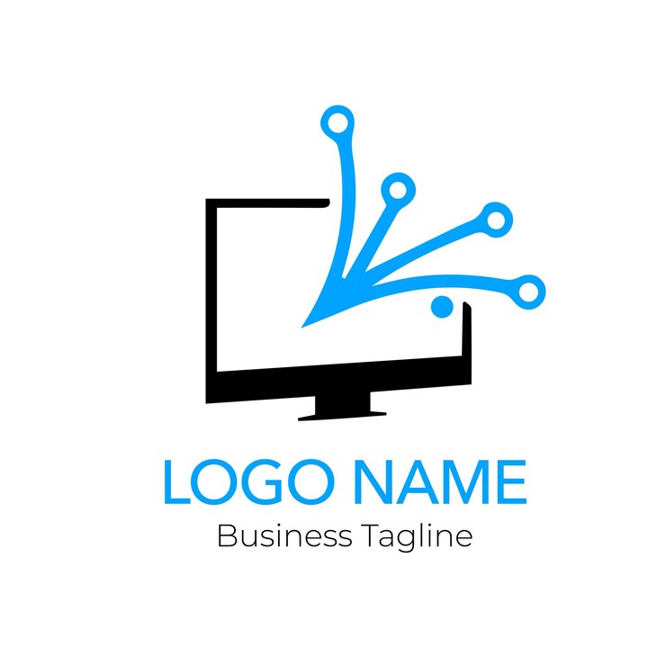 Vector service computer logo design template collection