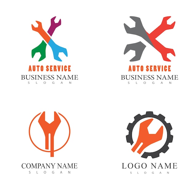 Service Logo Template vector illustratie ontwerp