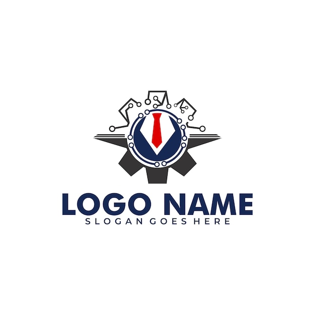 service logo vector template, boss service logo