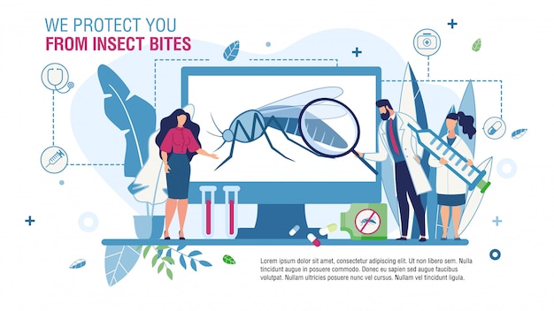 ベクトル 虫刺され防止のためのサービス提供手段テンプレート