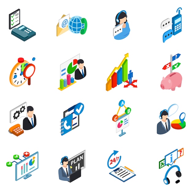 Service ondersteuning icon set