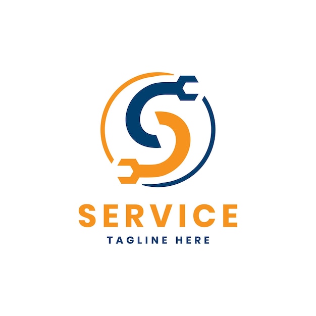 Vector service repair logo design creative modern concept vector template