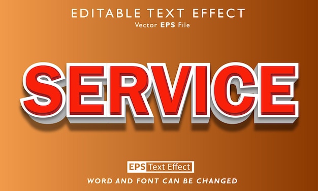 Service teksteffect