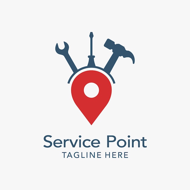 Service tools point logo design