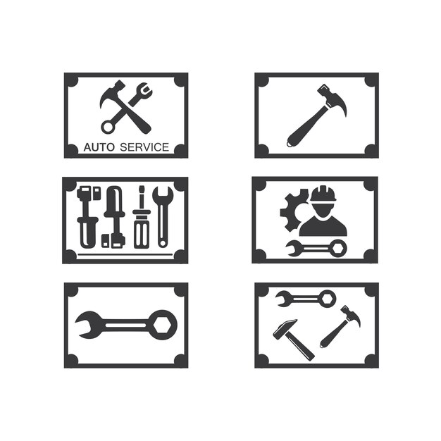 Service Tools vector icon illustration design template