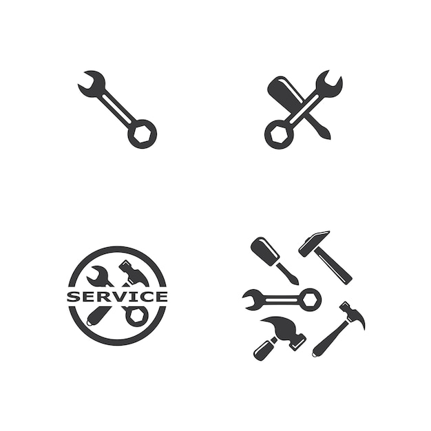 Service tools vector icon illustration design template