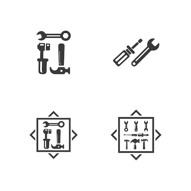 Service Tools vector pictogram illustratie ontwerpsjabloon