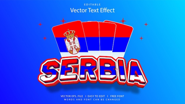 Servië bewerkbare tekst