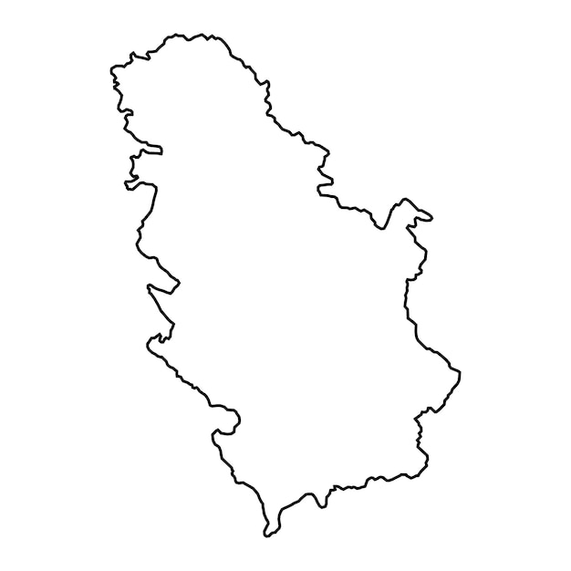 Servië kaart achtergrond met staten Servië kaart geïsoleerd op witte achtergrond vectorillustratie