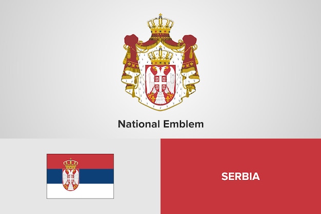 Servië nationale embleem vlag sjabloon