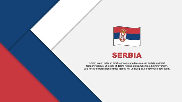 Servië Vlag Abstracte Achtergrond Ontwerpsjabloon Servië Onafhankelijkheidsdag Banner Cartoon Vector Illustratie Servië
