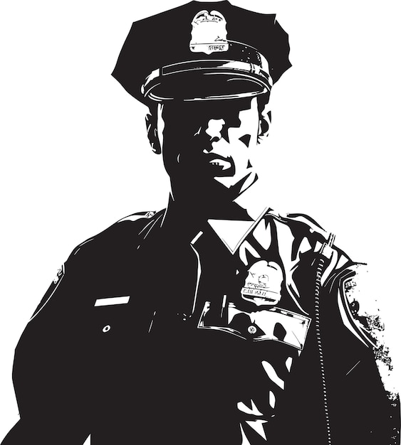 Serving the Community Police Officer Vector Creations In the Line of Duty Vector Art of Police