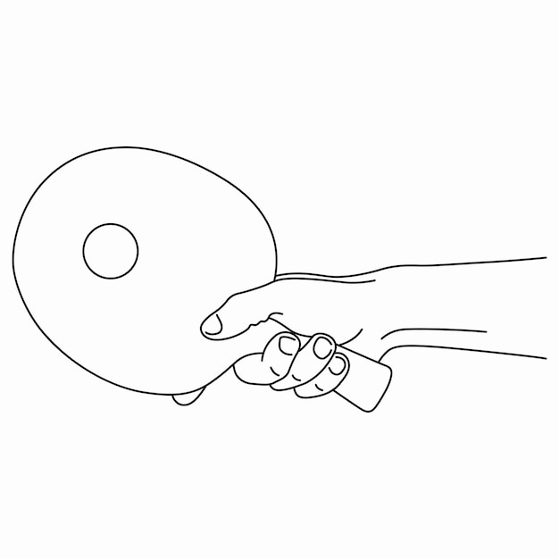 Vector serving in table tennis outline vector