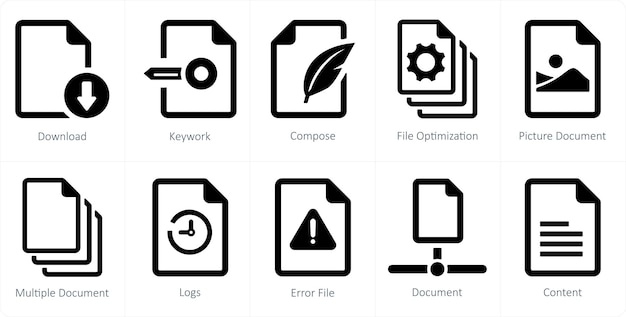 10 ファイルアイコンをダウンロードするキーワードとして構成するセット