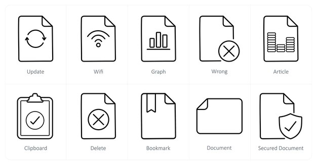 10 つのファイルアイコンを Wi-Fi グラフにアップデートする