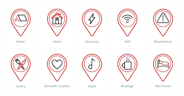 10 つの位置ポインターアイコンを設定して家庭の電気 Wi-Fi を使用します
