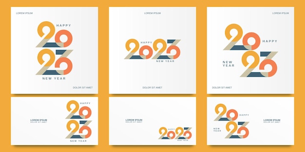 Set of 2023 new year design full color