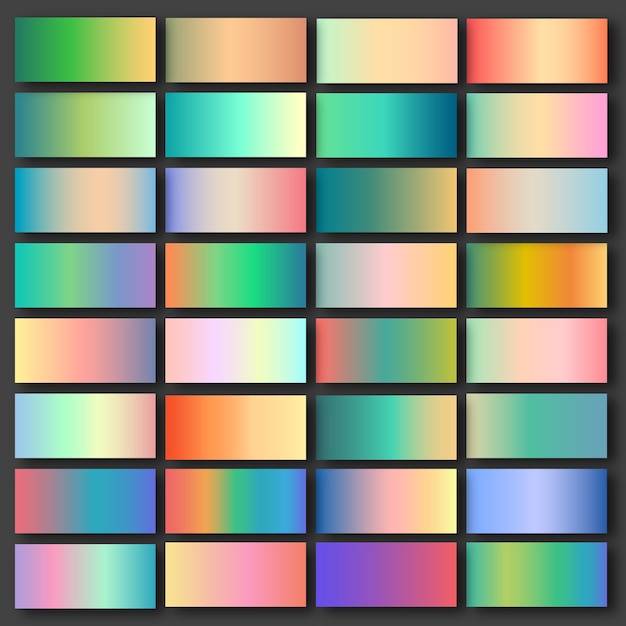 Set of 32 pastel gradients