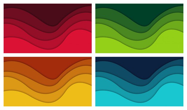 Vector set of 3d abstract