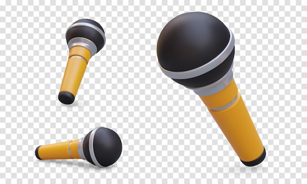 Set of 3D microphones Gadget for recording sound Instrument of singer presenter entertainer