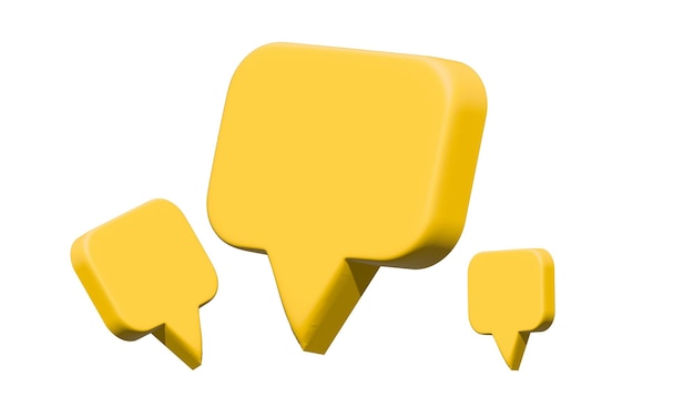 Vector set of 3d speech bubble icons isolated on white background 3d chat icon set