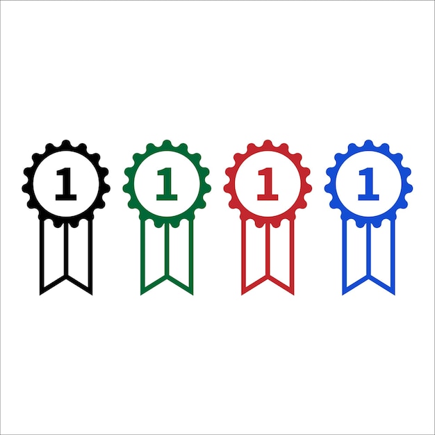 Set of 4 First Ribbon Icons